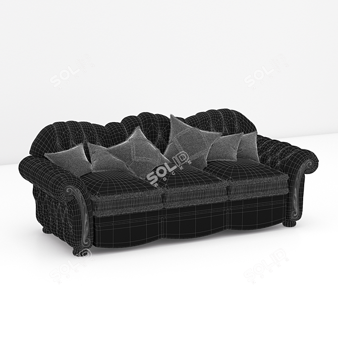 Italian SAT Export Sofa: Classic Elegance 3D model image 2