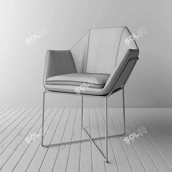 Loft-Style Armchair 3D model image 2