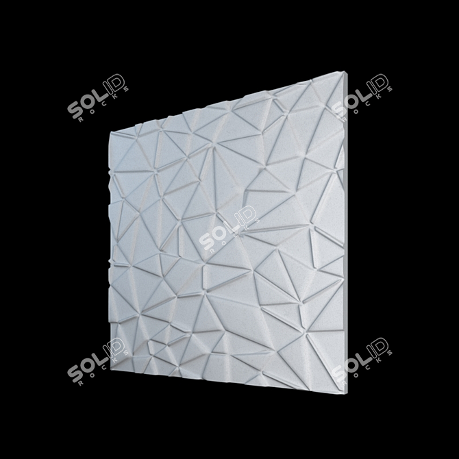 Elegant 3D Gypsum Panel 3D model image 1