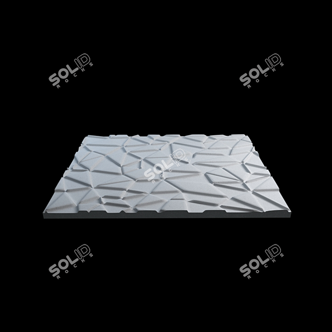 Elegant 3D Gypsum Panel 3D model image 2