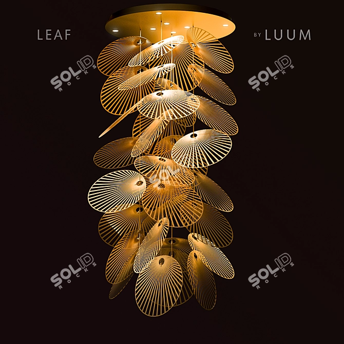 Interlinked Mechanisms Leaf 3D model image 1