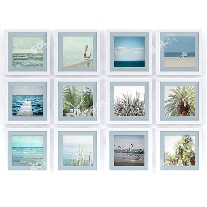 Coastal Collection: Sea Picture Set 3D model image 1