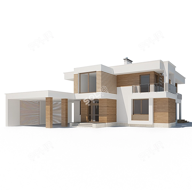 Modern Style Home 3D model image 1
