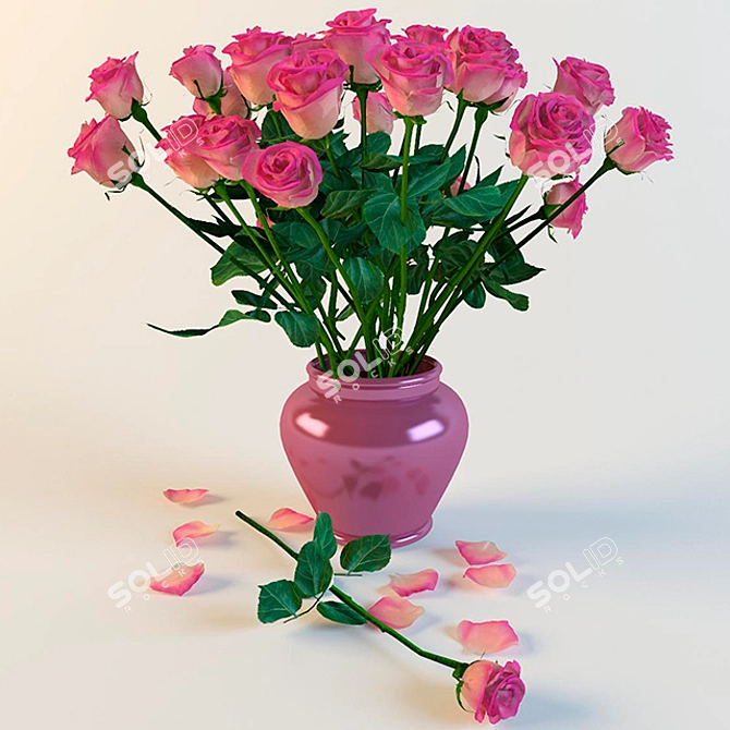 Blooming Beauty: Stunning Russian Roses 3D model image 1