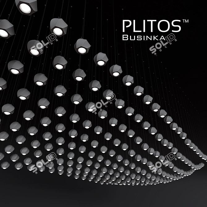 Pletos Businka: Miniature Polygon Pendant 3D model image 2