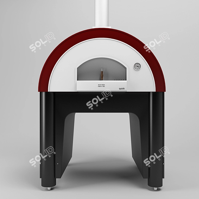 Alfa Pizza QUICK PRO Wood-burning Stove 3D model image 2