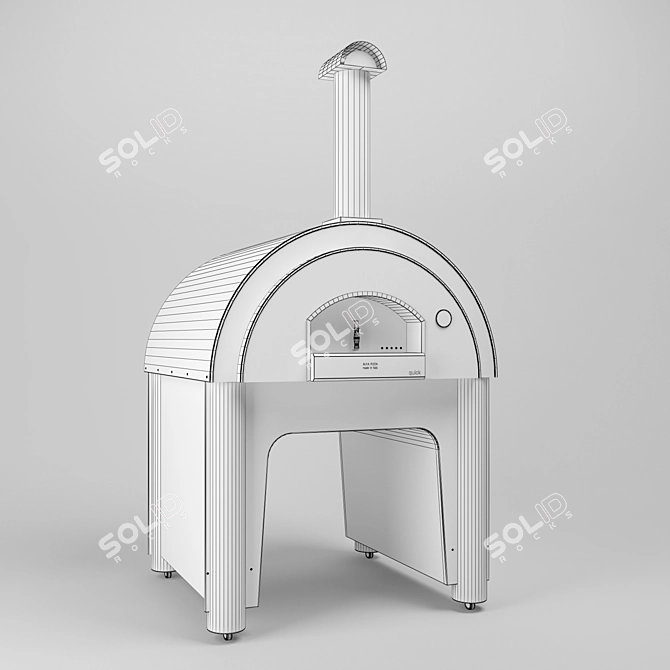 Alfa Pizza QUICK PRO Wood-burning Stove 3D model image 3