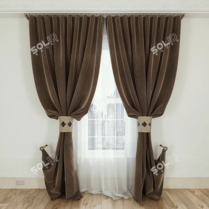 No translation needed. 
Archived Curtains Model: MaxVray+FBX+Textur 3D model image 1