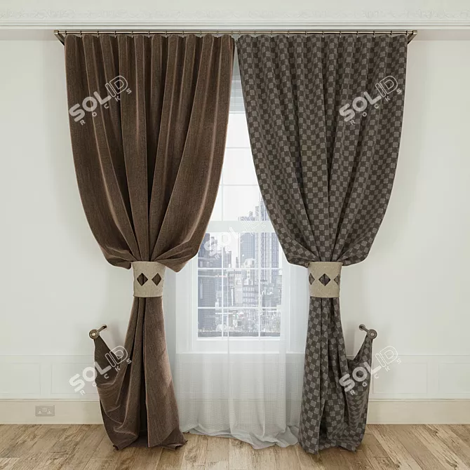 No translation needed. 
Archived Curtains Model: MaxVray+FBX+Textur 3D model image 3