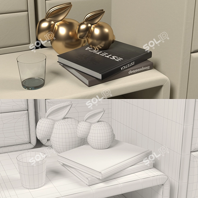 Estetica Metropol Set: Functional and Stylish Bedroom Furniture 3D model image 2