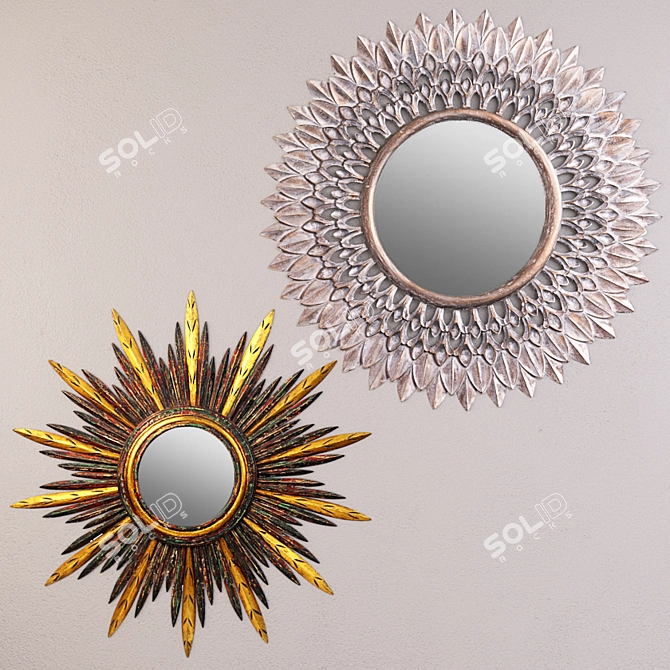 Radiant Reflections: Sunburst & Starburst 3D model image 1