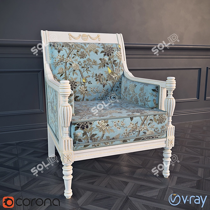 Keng Macon Armchair 3D model image 1