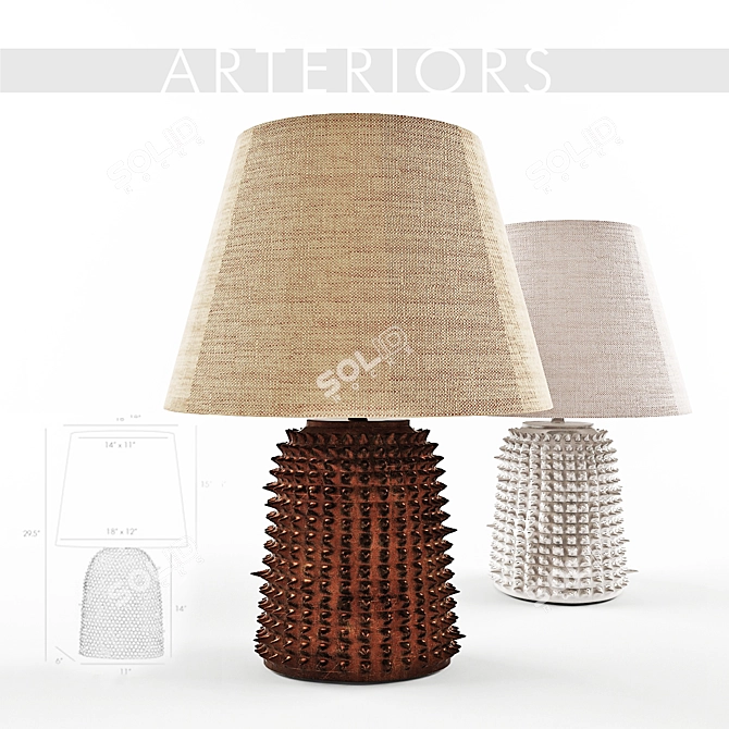 Sophisticated Table Lamp - Arteriors Home 3D model image 1