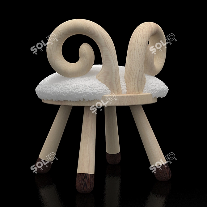 Sheep Kids Chair 3D model image 1