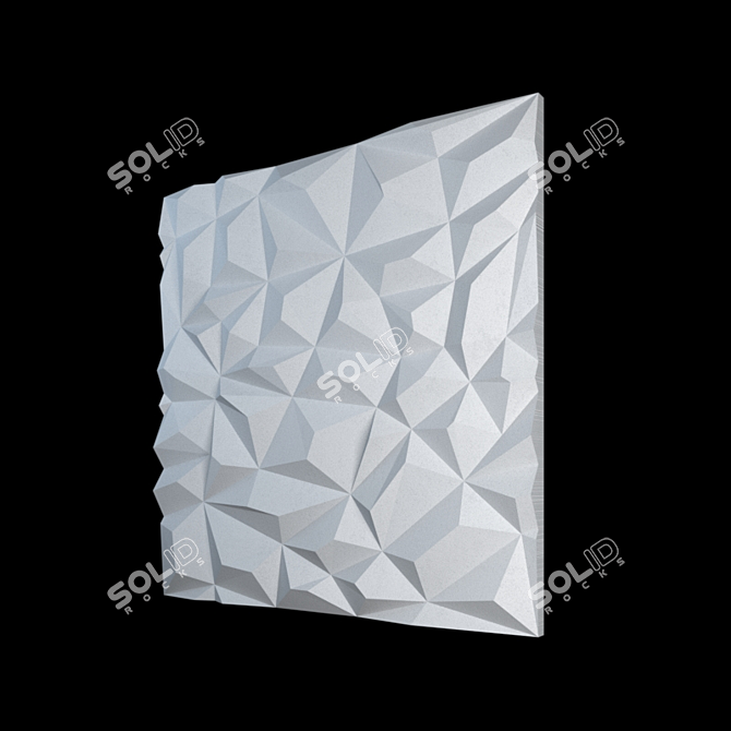 Elegant 3D Crystal Panel 3D model image 1