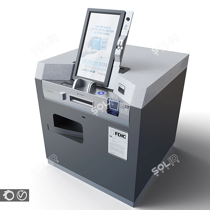 Chase Banking Kiosk: Vray & Corona 3D model image 1