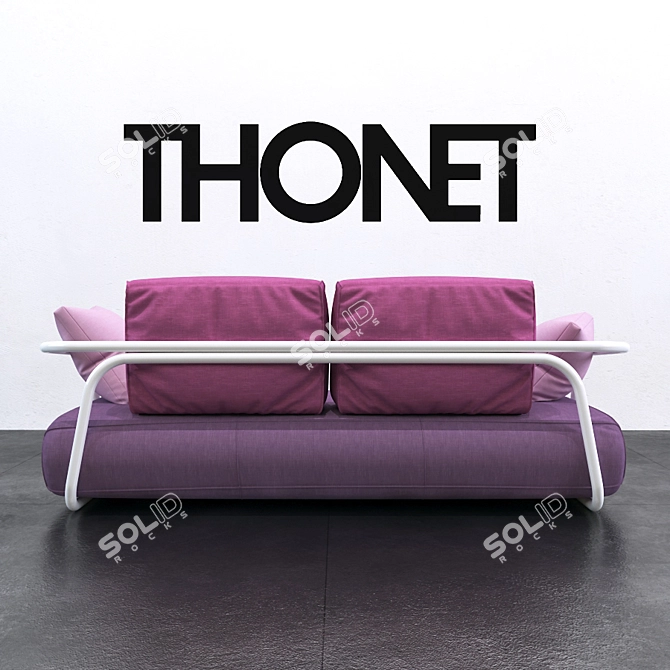 Thonet 2002 - Stylish Modern Armchair 3D model image 2