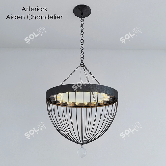 Arteriors Aiden Chandelier | Elegant Lighting Fixture 3D model image 1