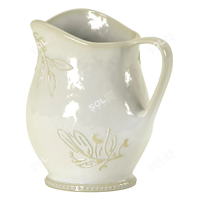 Elegant Certified International 3-qt. Pitcher 3D model image 3