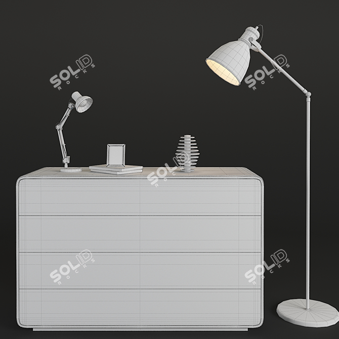 Modern ESF Chest of Drawers 3D model image 2
