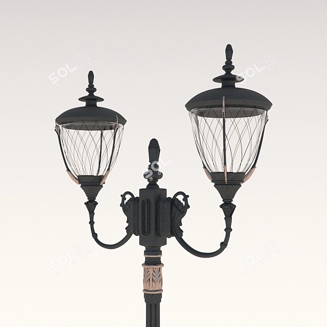 Classic Street Lamp 3D model image 2