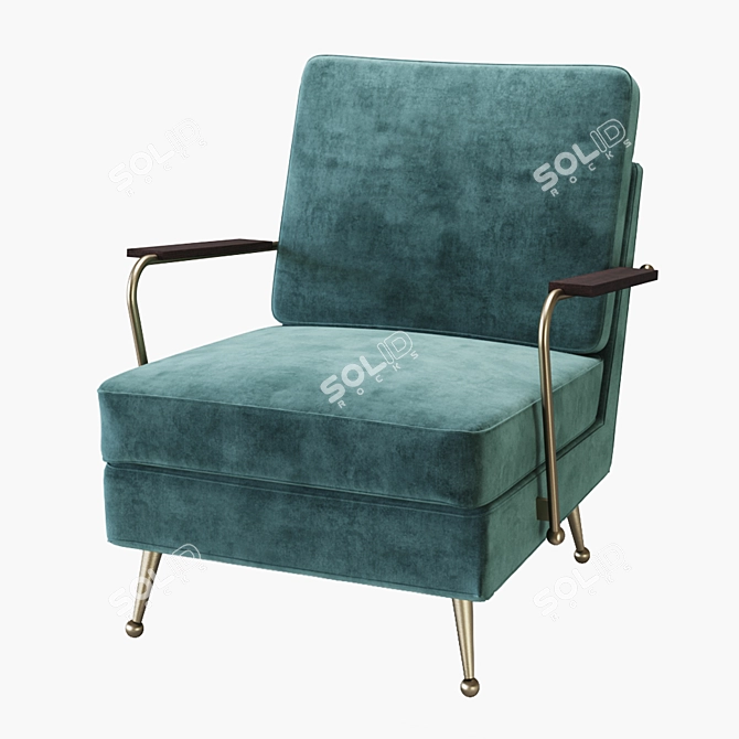 Gamble Armchair - Stylish and Comfortable! 3D model image 1