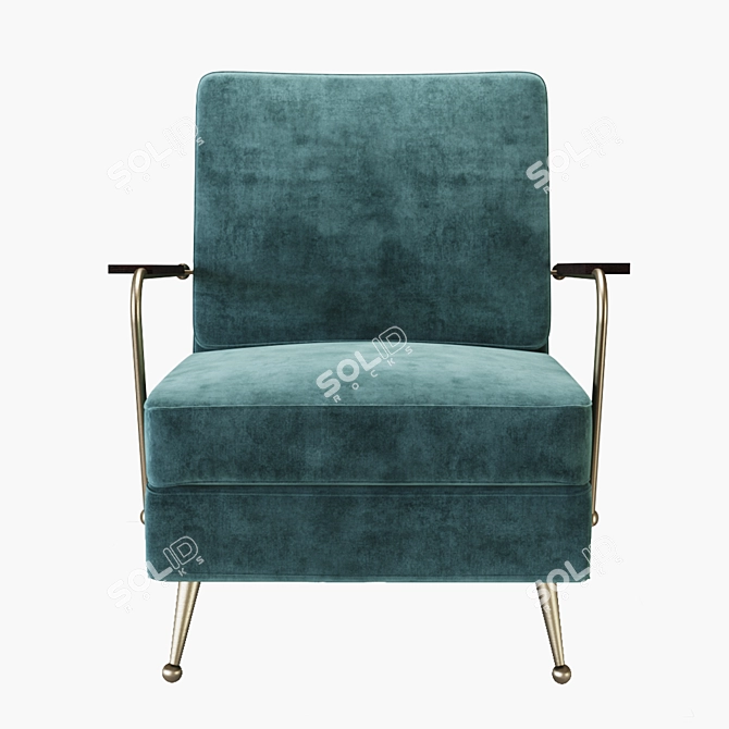 Gamble Armchair - Stylish and Comfortable! 3D model image 2