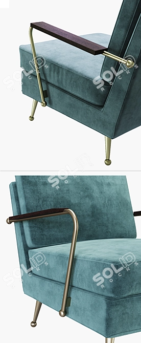 Gamble Armchair - Stylish and Comfortable! 3D model image 3