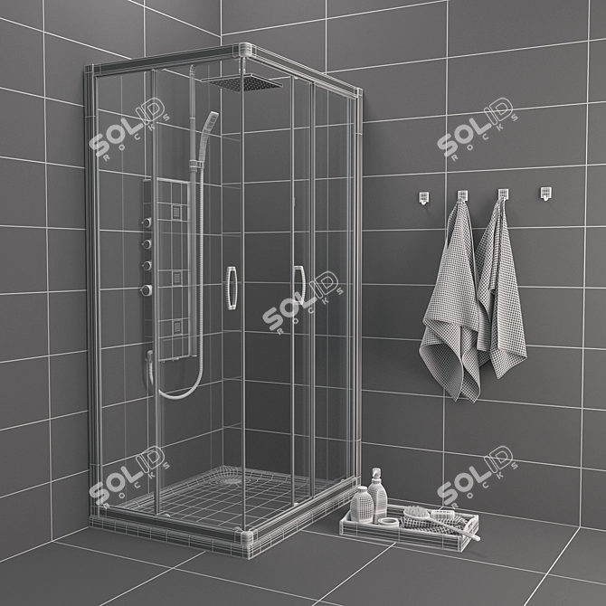 Radaway Premium Plus Shower Cabin 3D model image 3