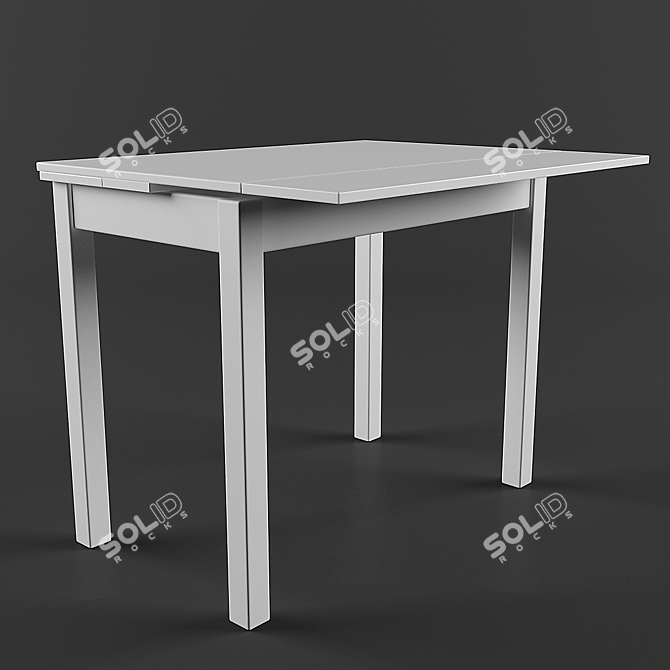 BYURSTA Extendable White Table 3D model image 2