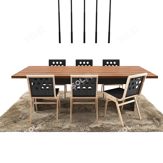 Urban Elegance: Roland Rainer Tableset 3D model image 1