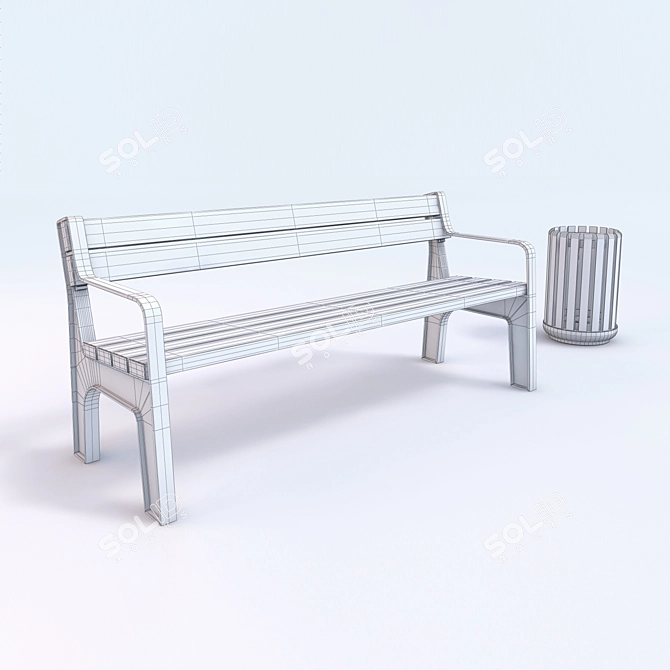 City Bench Set - "Город 3D model image 2