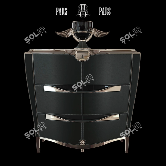 Elegant Wings Dresser 3D model image 1