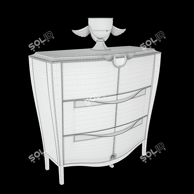 Elegant Wings Dresser 3D model image 3