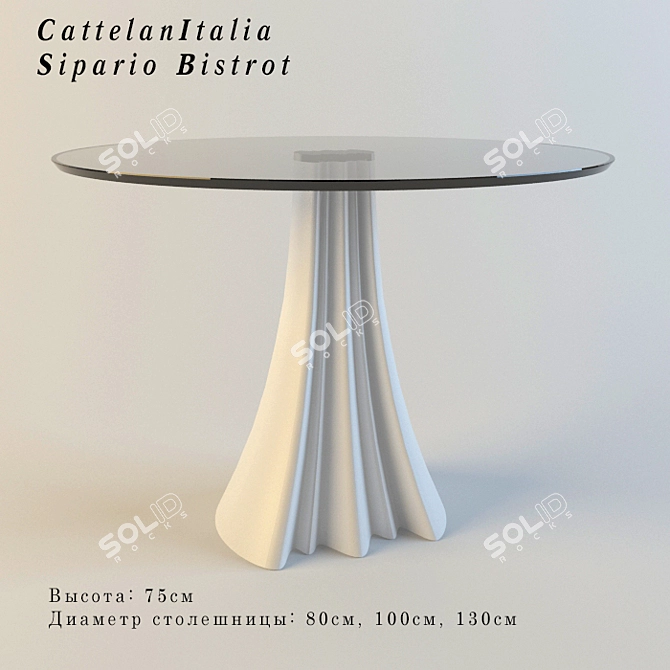 Sipario Bistrot Table by Cattelan Italia 3D model image 1