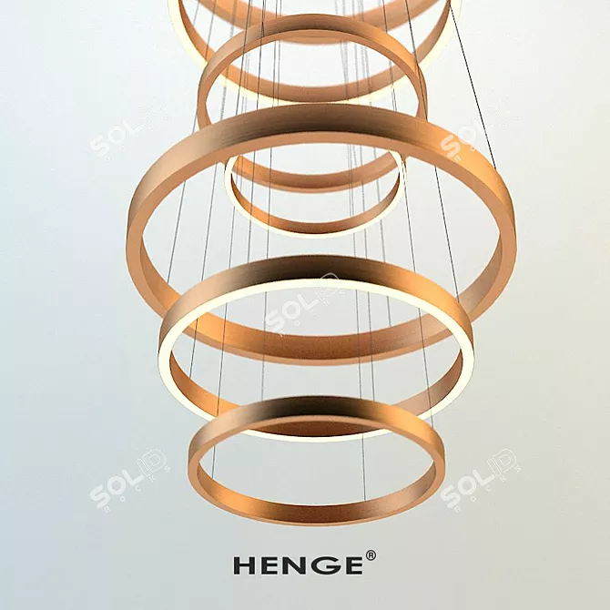 Luxury Light Ring Chandelier 3D model image 1