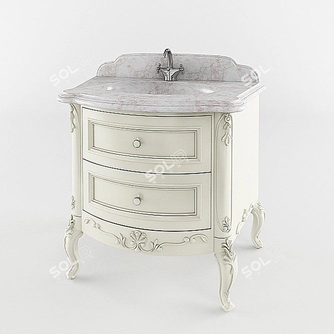 Classic Bathroom Sink 3D model image 1