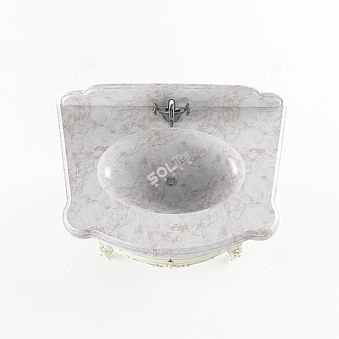 Classic Bathroom Sink 3D model image 2