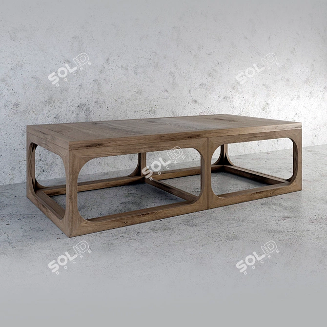 Rustic Charm: Artwood DENVER Coffee Table 3D model image 1