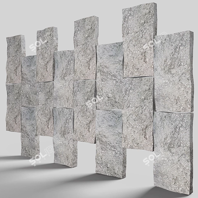 Mountain Tiles: 16-Piece Set 3D model image 1