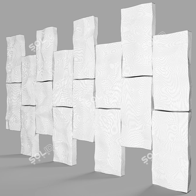 Mountain Tiles: 16-Piece Set 3D model image 3