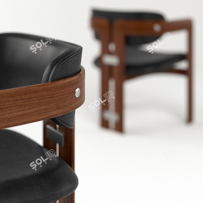 Italian Designer Savini's Pamplona Chair 3D model image 3