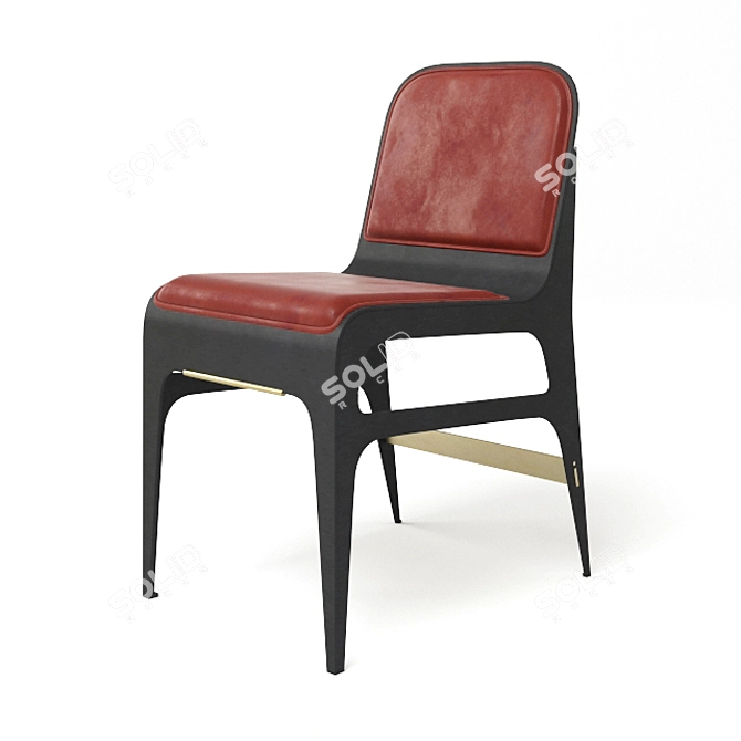 Elegant Bardot Barstool & Chair 3D model image 2