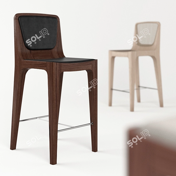 Elegant Wood Banqueta: Bossa 3D model image 2