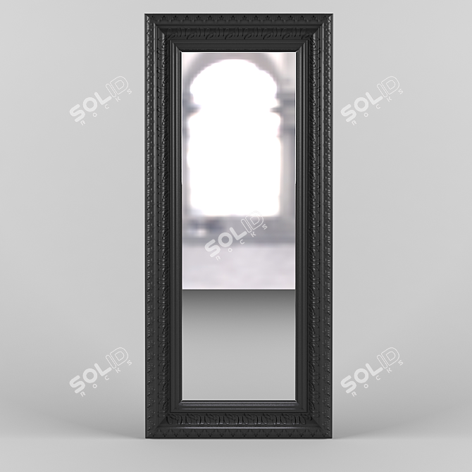 Opulent Black Mirror 95x215 cm 3D model image 1