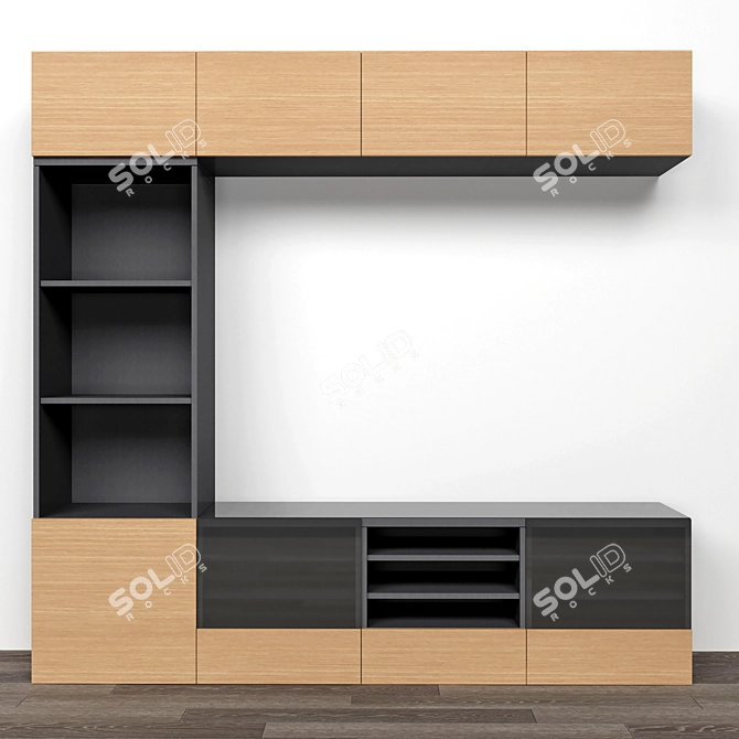 TV Console Stand: Modern Design for your Entertainment 3D model image 1