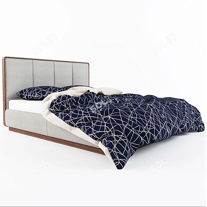 Flou Ermes Bed - Luxurious Comfort and Style 3D model image 1