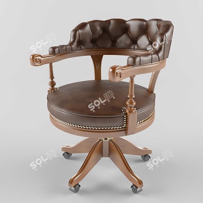 Classic Visitor Chair by Leonardo Mascheroni 3D model image 1