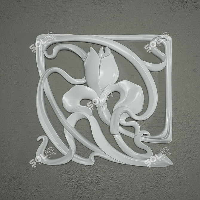 Art Nouveau Decorative Cover 3D model image 1