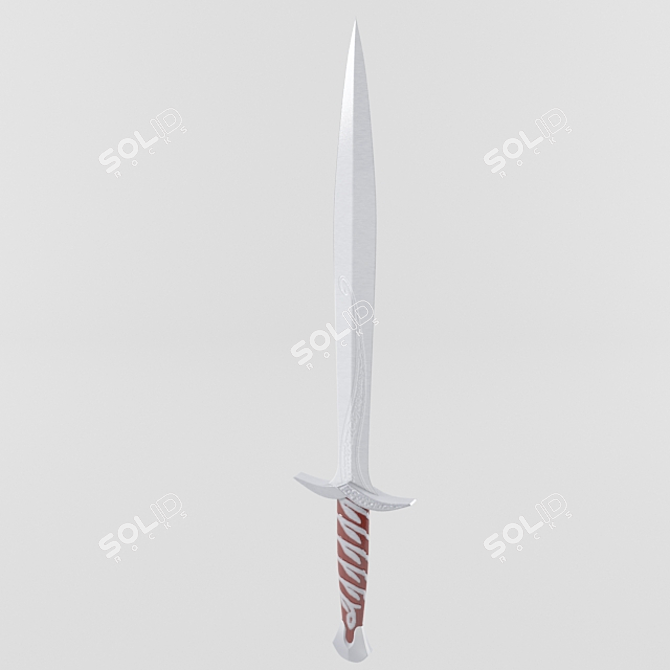 Elven Engraved Hobbit Sting Dagger 3D model image 3